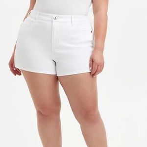 Torrid Vintage Stretch White High Rise Shorts